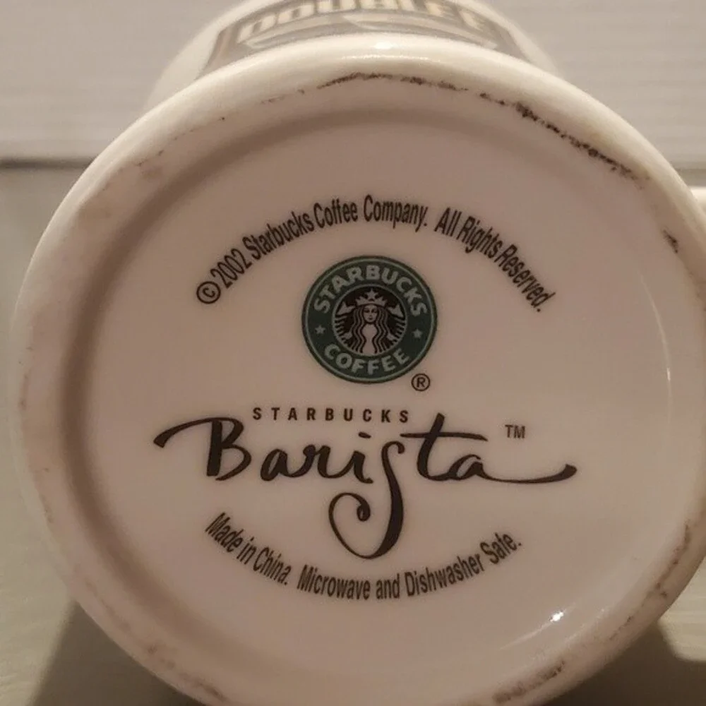 Vintage Starbucks Barista Series Coffee Mug 2002 DOUBLEE Espresso Handled Mug